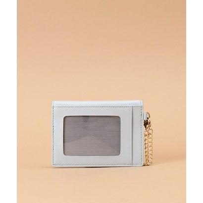 送料無料 サマンサタバサ ST ロゴ モチーフ 牛革 パスケース カード入 定期入れ チェーン付 ライトブルー 新品 証明書付 包装無料 ユニセックス | Samantha Thavasa | 11