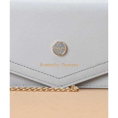 送料無料 サマンサタバサ ST ロゴ モチーフ 牛革 パスケース カード入 定期入れ チェーン付 ライトブルー 新品 証明書付 包装無料 ユニセックス | Samantha Thavasa | 15