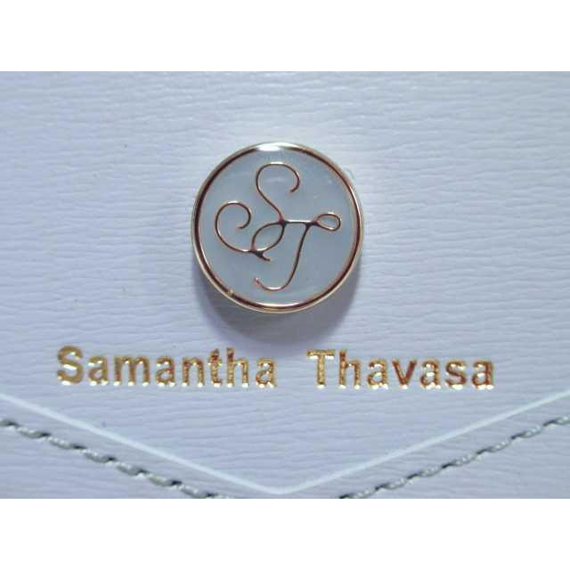 送料無料 サマンサタバサ ST ロゴ モチーフ 牛革 パスケース カード入 定期入れ チェーン付 ライトブルー 新品 証明書付 包装無料 ユニセックス | Samantha Thavasa | 02