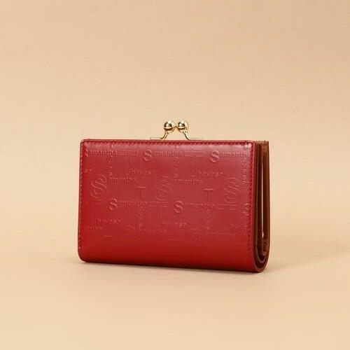 Samantha Thavasa（サマンサタバサ） 牛革 口金折財布 二つ折り財布 折 