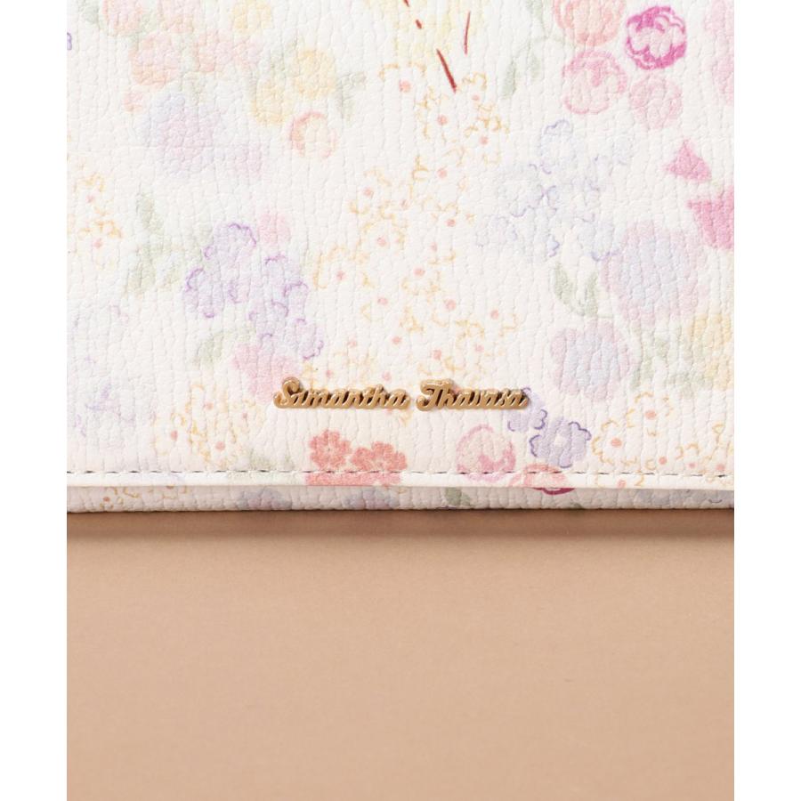 【未使用品】 SamanthaThavasa サマンサタバサ 三つ折り財布 牛革 Samantha Thavasa 送料無料 サマンサタバサ 本牛革 フラワー