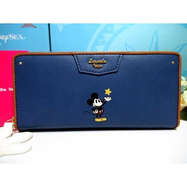 最終値下げ 送料無料 サマンサベガ 限定 レトロ ミッキー ハンドチャーム付 ファスナー 長財布 青 新品 証明書付 ギフト包装無料 ディズニー ミニー サマンサタバサ メール便なら送料無料 Www Ladislexia Net