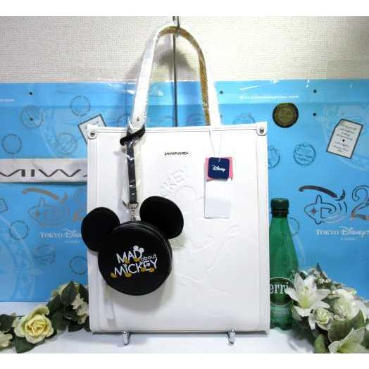 オイルペイント サマンサベガ 限定 ミッキー ポーチ付 縦型 トート