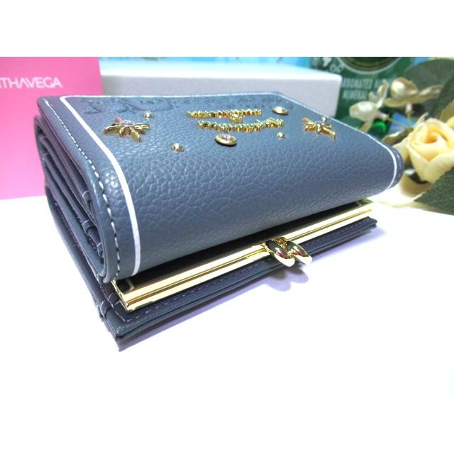 新品✨Samantha Vega タキシードサムコラボ　財布　サンリオ　レア タキシードサムコレクション】ビジュー折財布(FREE ダルブルー