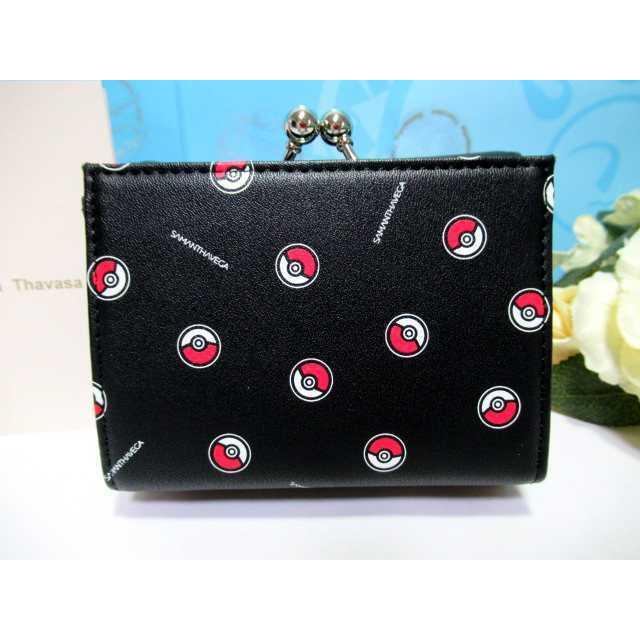 新年の贈り物 Samanthavega ポケモン コラボ長財布 モンスターボール柄 ブラック 長財布