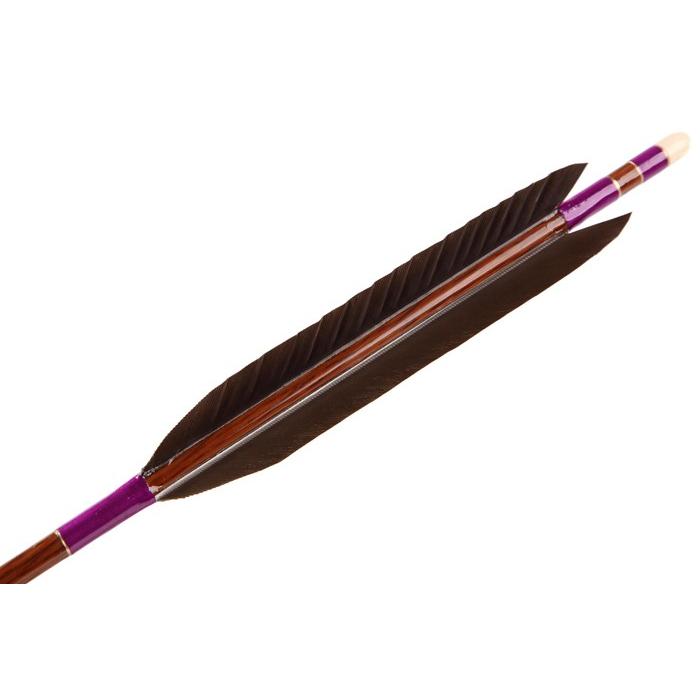 ハヤブサカーボン 黒手羽 76-22 6本組 【D-1656】 矢 弓道 隼 : 弓道具