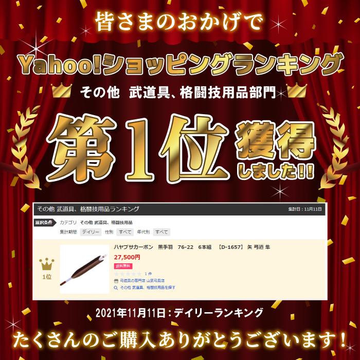 ハヤブサカーボン 黒手羽 76-22 6本組 【D-1657】 矢 弓道 隼 :D-1657:弓道具の専門店 山武弓具店 - 通販 - Yahoo!ショッピング ハヤブサカーボン 黒手羽 76-22 6本組 【D-1657】 矢 弓道 隼 :D-1657:弓道具の専門店 山武弓具店 - 通販 - Yahoo!ショッピング