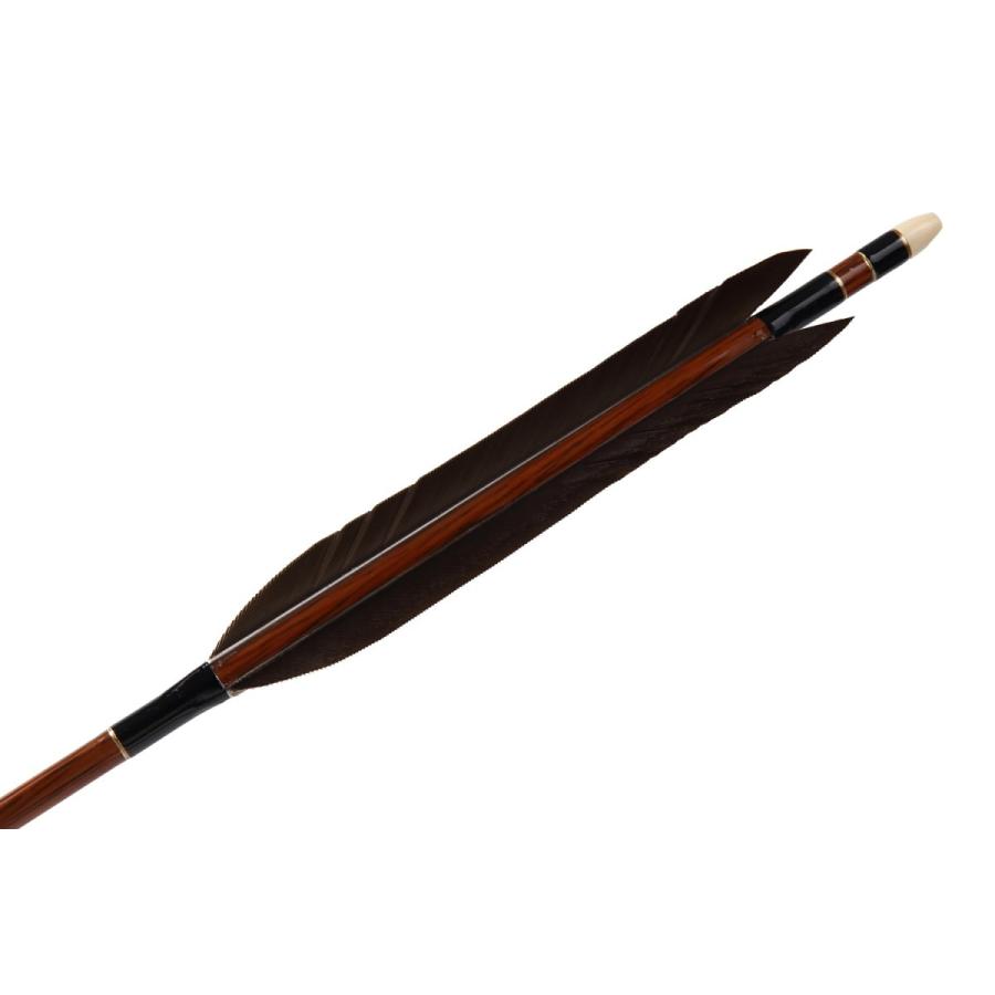 ハヤブサカーボン 黒手羽 80-25 6本組 山武弓具店 送料無料【D-1659