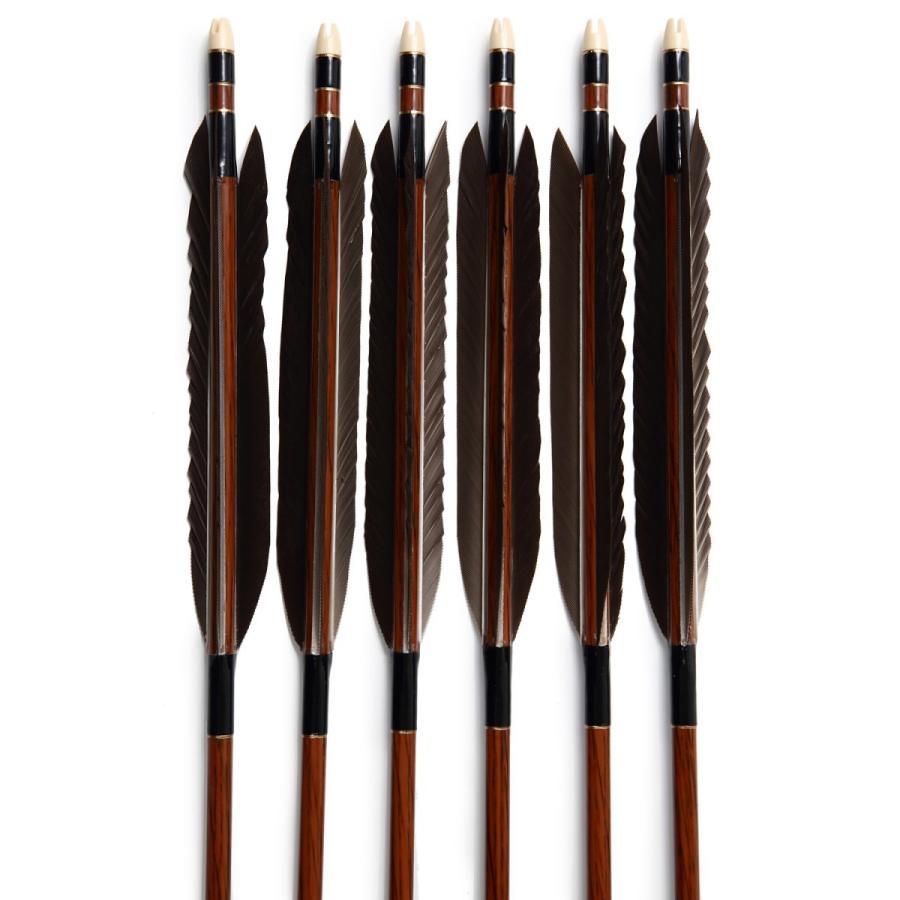 ハヤブサカーボン 8025 98cm 6本組 ハヤブサカーボン 矢 黒尾羽 80-25 6本組 5種類 推奨弓力 14