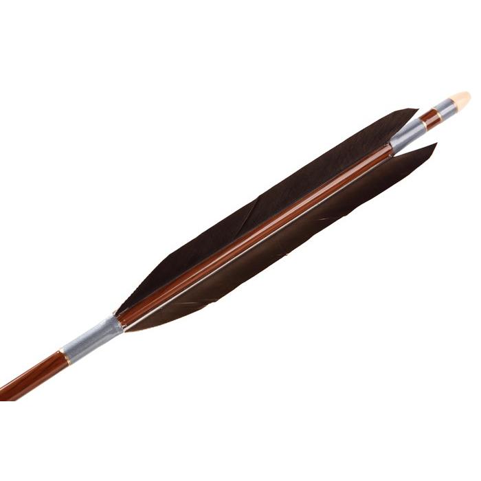 ハヤブサカーボン 黒手羽 80-25 6本組 【D-1664】 矢 弓道 隼 : 弓道具