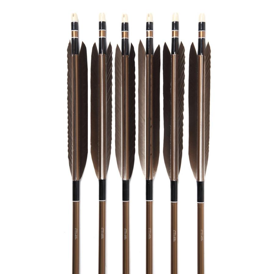 弓道 矢 黒手羽　B級品　2015　6本組【D-1684】 | ブランド登録なし