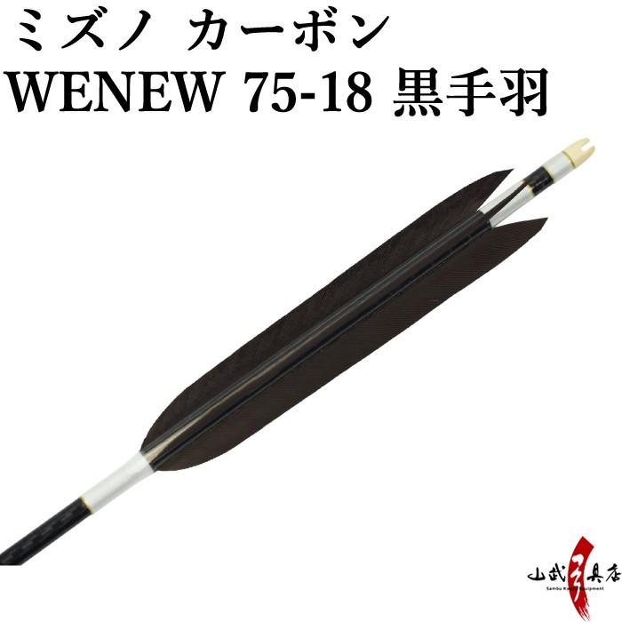 Mizuno カーボンシャフト WENEW（ウィニュー） WENEW7518 黒手羽 6本組 75-18 D-1703｜sambu