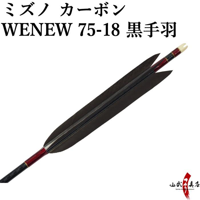 Mizuno カーボンシャフト WENEW（ウィニュー） WENEW7518 黒手羽 6本組 75-18 D-1705｜sambu