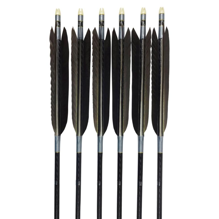 Mizuno カーボンシャフト WENEW（ウィニュー） WENEW8023 黒手羽 6本組 80-23 推奨弓力14kg〜16kg 【D-1712】 弓道 矢 | MIZUNO | 02