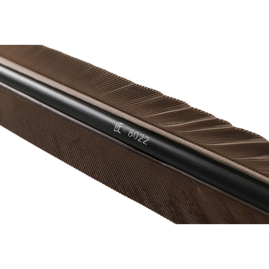 弓道 矢 黒手羽 匠カーボン 80-22 矧ぎ糸：赤 6本組 ブラック 黒