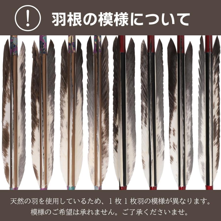 花白鳥 1913 6本組 2種類 イーストン シャフト 黒 茶 和紙巻き ジュラルミン 推奨弓力 10〜13kg 送料無料 【D-1797】 弓道 矢 弓具 近的 羽 山武弓具店 女性向き | ブランド登録なし | 05