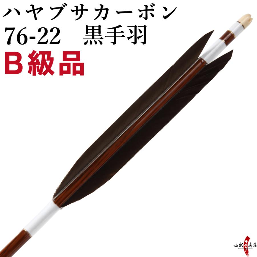 ハヤブサカーボン B級品　黒手羽　76-22　6本組　 山武弓具店 送料無料【D-1887】 | ブランド登録なし