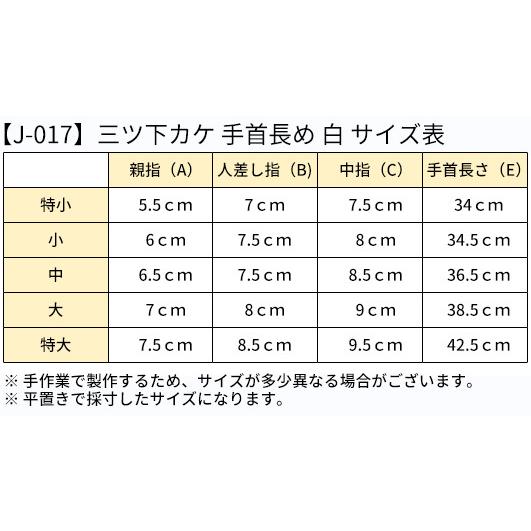 三つ下カケ 手首長め 白 ゆがけ下 三つ指 下掛け 下かけ ホワイト したかけ  弓道 弓具 弓道用品 【J-017】【ネコポス対象】 | ブランド登録なし | 01