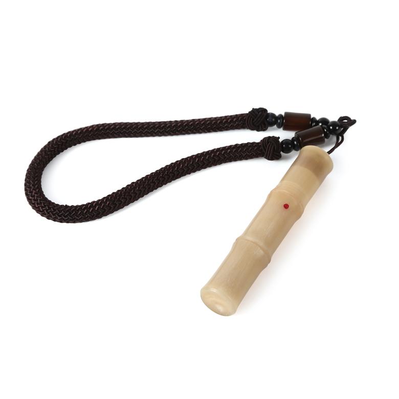 牛角製竹節風粉入れ ギリ粉 ぎり粉 入れ 持ち運び 牛の角 天然素材