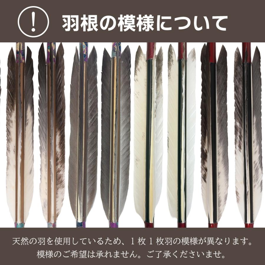 竹矢 オーダー製作 並篦 花白鳥 6本組 弓道 弓具 矢 竹 オーダーメイド