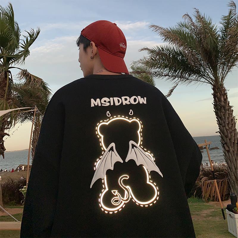 パーカー メンズ レディース 40代 丸首 スウェット 可愛い 熊 黒 おしゃれ 長袖 大きいサイズ プルオーバーパーカー 韓国風 トップス Nwt454 Sami 通販 Yahoo ショッピング