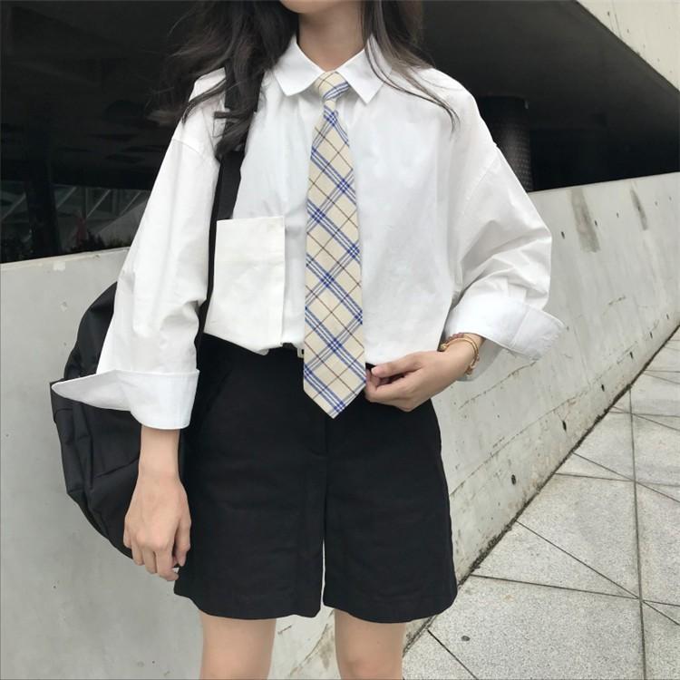 ブラウス シャツ パンツ レディース トップス 黒短パン Or 白ブラウス ポケット 韓国風 長袖 おしゃれ 新作 19 大人 ゆったり Schs074 Sami 通販 Yahoo ショッピング