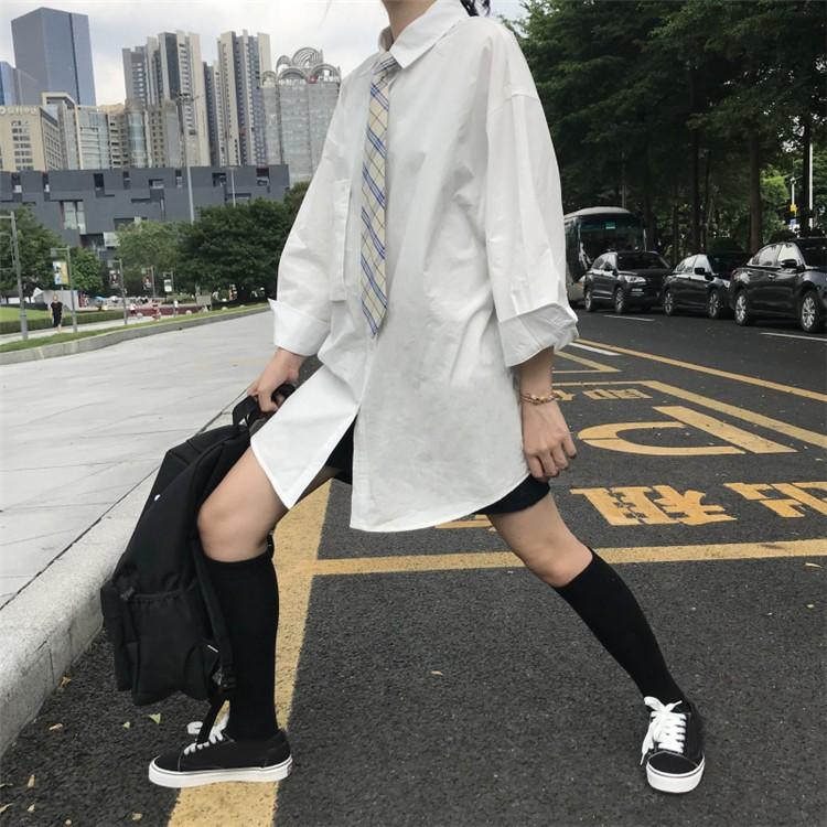 ブラウス シャツ パンツ レディース トップス 黒短パン Or 白ブラウス ポケット 韓国風 長袖 おしゃれ 新作 19 大人 ゆったり Schs074 Sami 通販 Yahoo ショッピング