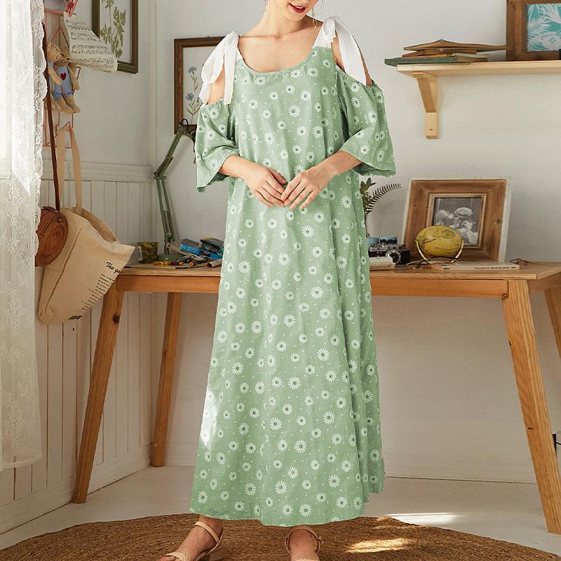 マキシワンピース ワンピース レディース 夏 40代 きれいめ ロングワンピース 50代 ワンピ 花柄 大人可愛い 7kgsg34i9h ファッション Valleymill Com