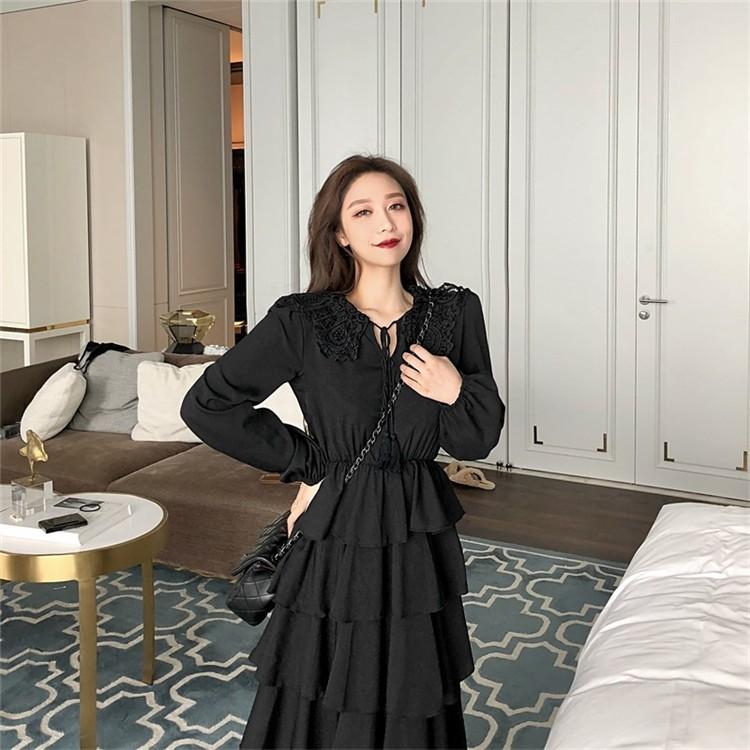 白 ワンピース レディース 黒ワンピース フリル レース きれいめ ロング ミモレ丈ワンピース コーデ ワンピ 19 春 オシャレ 30代 40代 Ski544 Sami 通販 Yahoo ショッピング