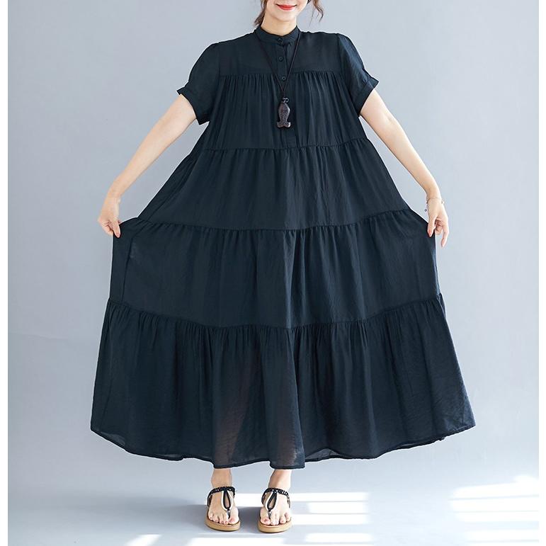 マキシワンピース ワンピース レディース ロングｔシャツ オシャレ 夏 黒ワンピース フレア 半袖 カジュアル 体型カバー 韓国風 40代 上品 Ski1 Sami 通販 Yahoo ショッピング