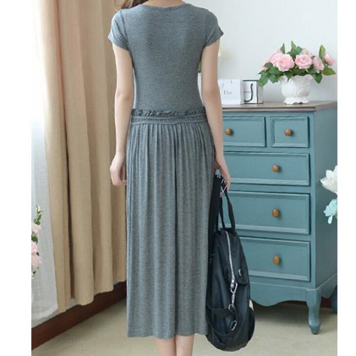 ワンピース レディース 40代 きれいめ 黒ワンピース ロング丈 おしゃれ Aライン 半袖 5色 婦人服 40代 50代 夏 Ski947 Sami 通販 Yahoo ショッピング