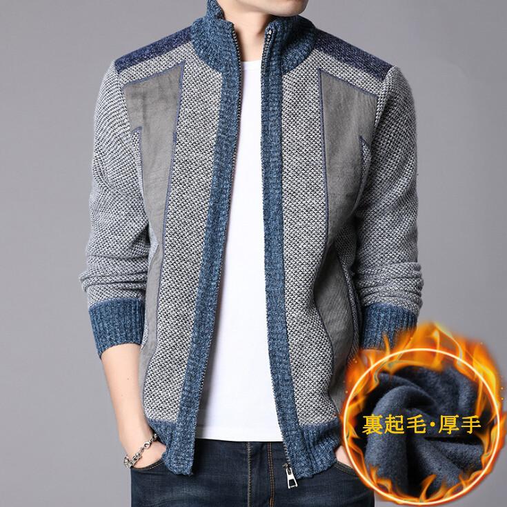 カーディガン 裏起毛 メンズ ニットジャケット おしゃれ ニット セーター 30代40代50代 長袖 ジップアップ ボア付き トップス 秋冬 Snky124 Sami 通販 Yahoo ショッピング