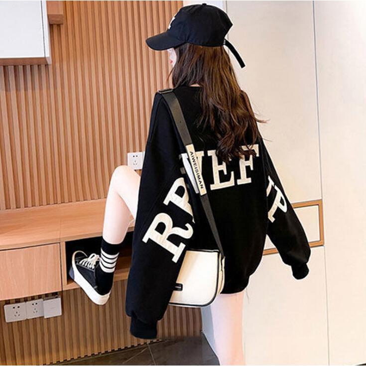 パーカー レディース トップス 40代 秋 ホワイト おしゃれ 黒パーカ 長袖 丸首 ゆったり 韓国風 30代 Snpk295 Sami 通販 Yahoo ショッピング