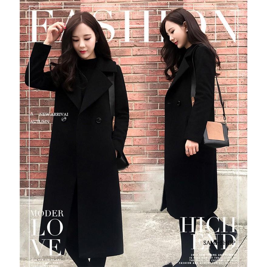 ロングコート ラシャコート レディース 黒コート オシャレ 膝下 ジャケット 着痩せ 韓国風 エレガント お出かけ コート アウター 結婚式 二次会 Snwt271 Sami 通販 Yahoo ショッピング