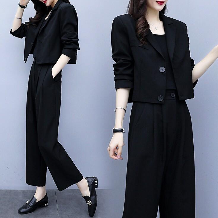 セットアップ テーラードジャケット ロングパンツ レディース コート 黒 ジャケット 2点セット 秋 30代 40代 通勤 Ol Snwt352 Sami 通販 Yahoo ショッピング