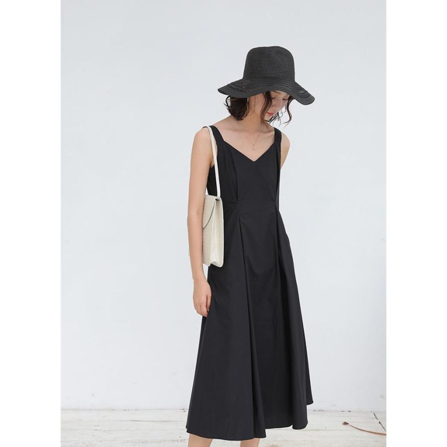 ワンピース レディース ミモレ丈ワンピース マキシワンピース 夏秋 綿 Aライン 白 ワンピース レディース ノースリーブ シンプル 3色 S M Sop063 Sami 通販 Yahoo ショッピング