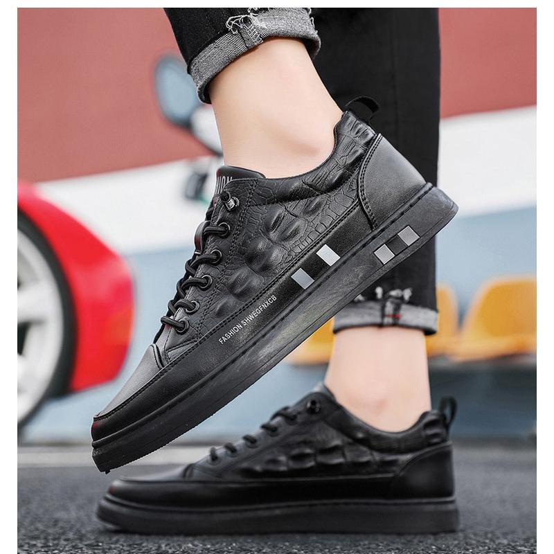 セール 登場から人気沸騰 スニーカー メンズ 40代 黒 白 シューズ Pu 靴 トレーニング 旅行 おしゃれ 30代 50代 韓国風 カジュアル 22 Syga Es