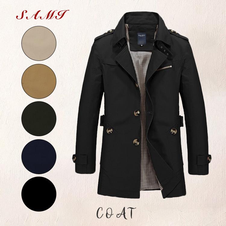 ジャケット トレンチコート メンズ おしゃれ コットン ジャケット コート 無地 着痩せ ミリタリージャケット 秋 大きいサイズ 5色 通勤 30代40代50代 Szmj022 Sami 通販 Yahoo ショッピング