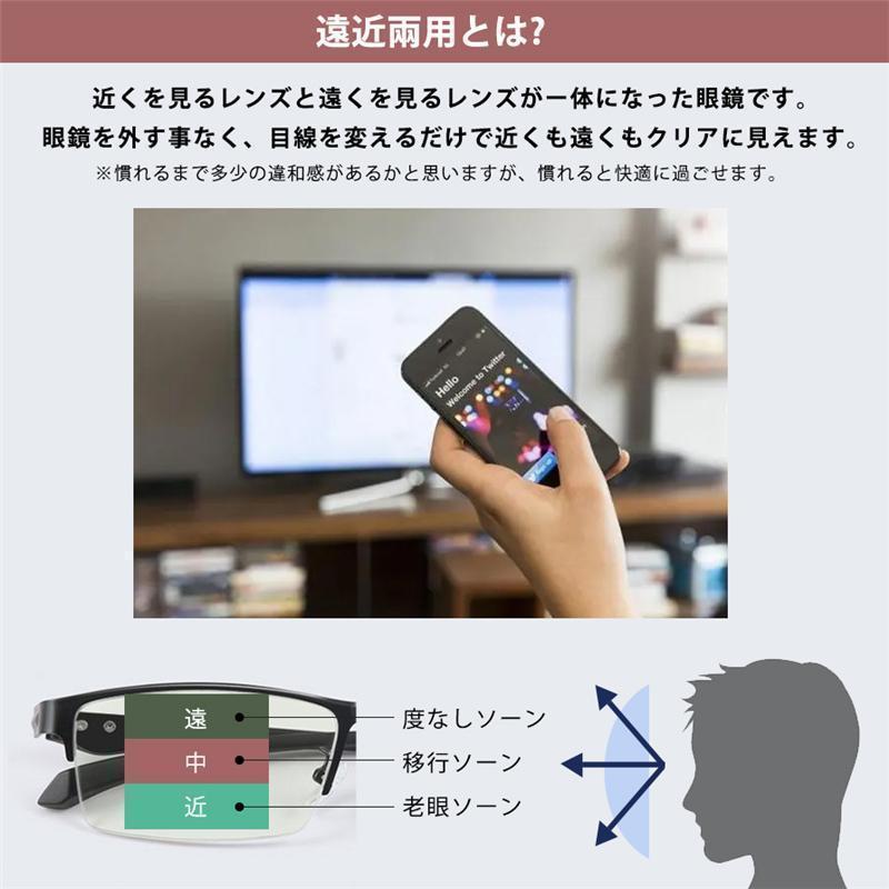 老眼鏡 遠近両用 シニアグラス UVカット ブルーライトカット メンズ メガネ ピントグラス サングラス pcメガネ機能搭載 変色 軽量#j |  | 06