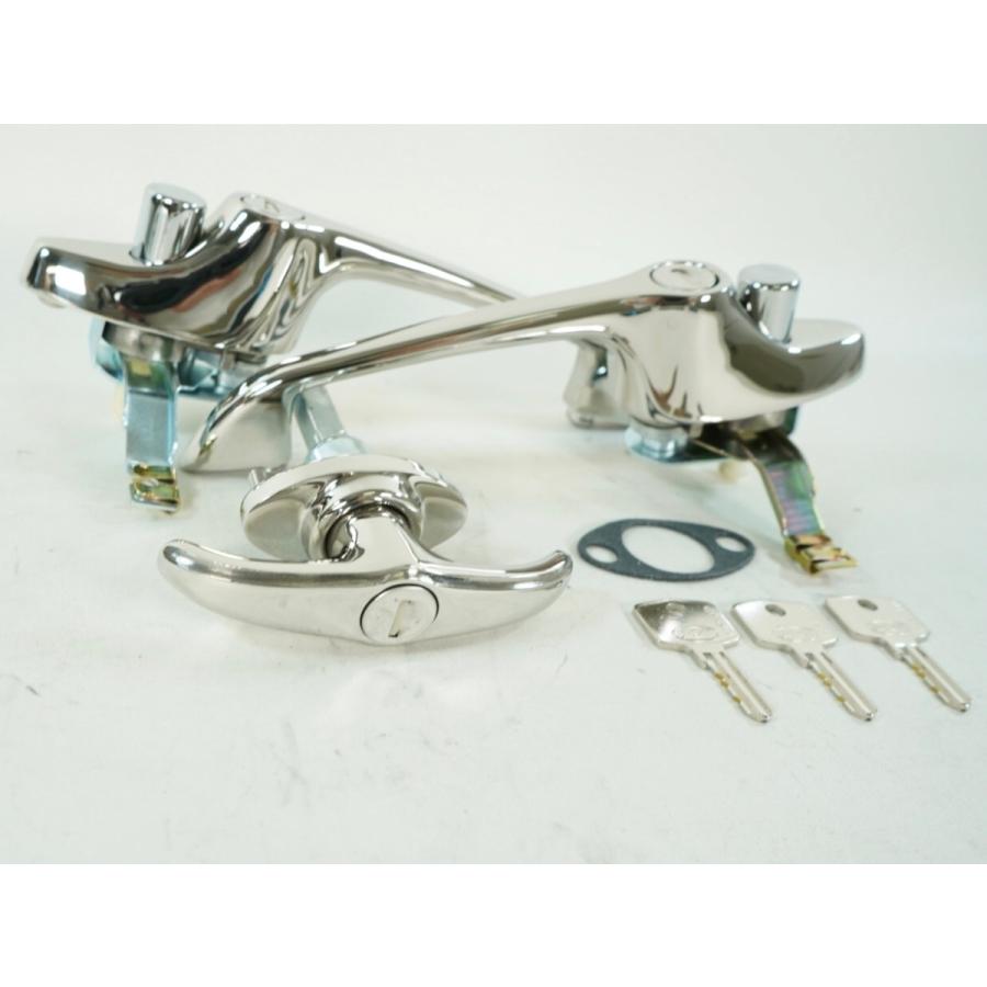 ローバーミニ　クロームメッキ　ドアハンドル　トランクハンドル ローバーミニ ドアハンドル左右 MK1トランクハンドル 3点セット