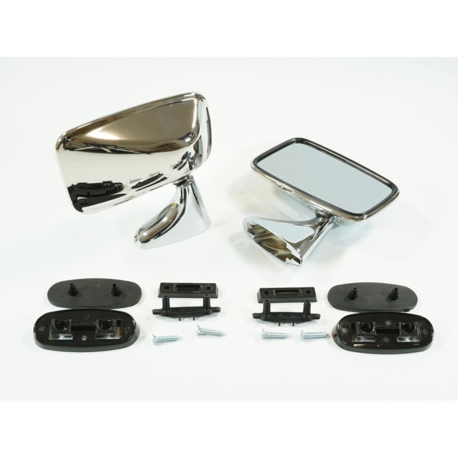 ローバーミニ 左右セット ドアミラー ステンレス アタッチメント付