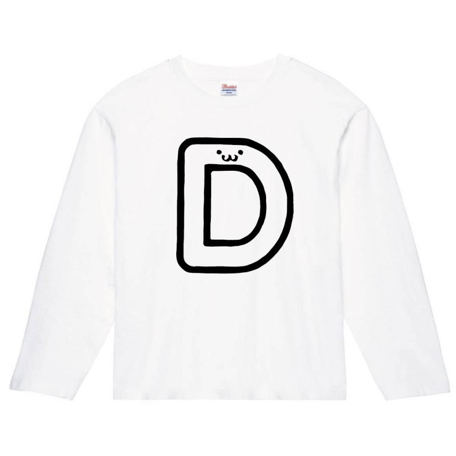D ディー アルファベット 記号 文字 筆絵 イラスト 長袖tシャツ Al004nt サモエスキー 通販 Yahoo ショッピング