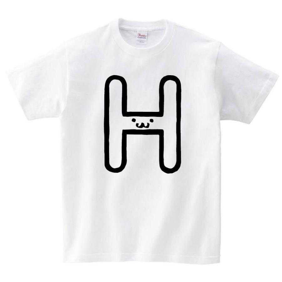H エイチ アルファベット 記号 文字 筆絵 イラスト 半袖tシャツ Al008ht サモエスキー 通販 Yahoo ショッピング