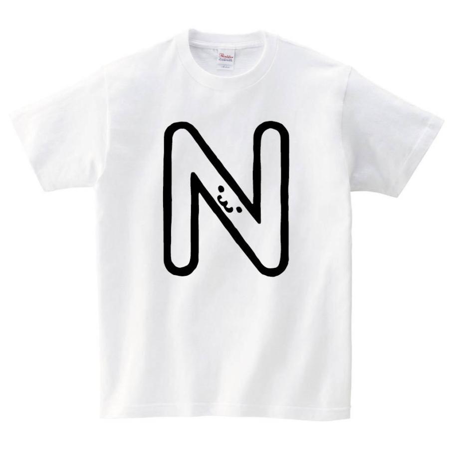 N エヌ アルファベット 記号 文字 筆絵 イラスト 半袖tシャツ Al014ht サモエスキー 通販 Yahoo ショッピング