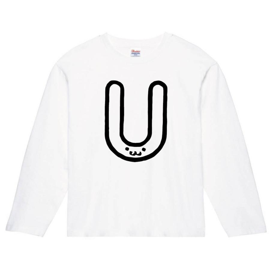 U ユー アルファベット 記号 文字 筆絵 イラスト 長袖tシャツ Al021nt サモエスキー 通販 Yahoo ショッピング