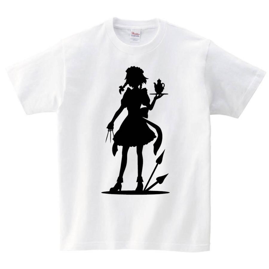十六夜 咲夜 東方 シルエット 影絵 イラスト 半袖tシャツ Ei003ht サモエスキー 通販 Yahoo ショッピング