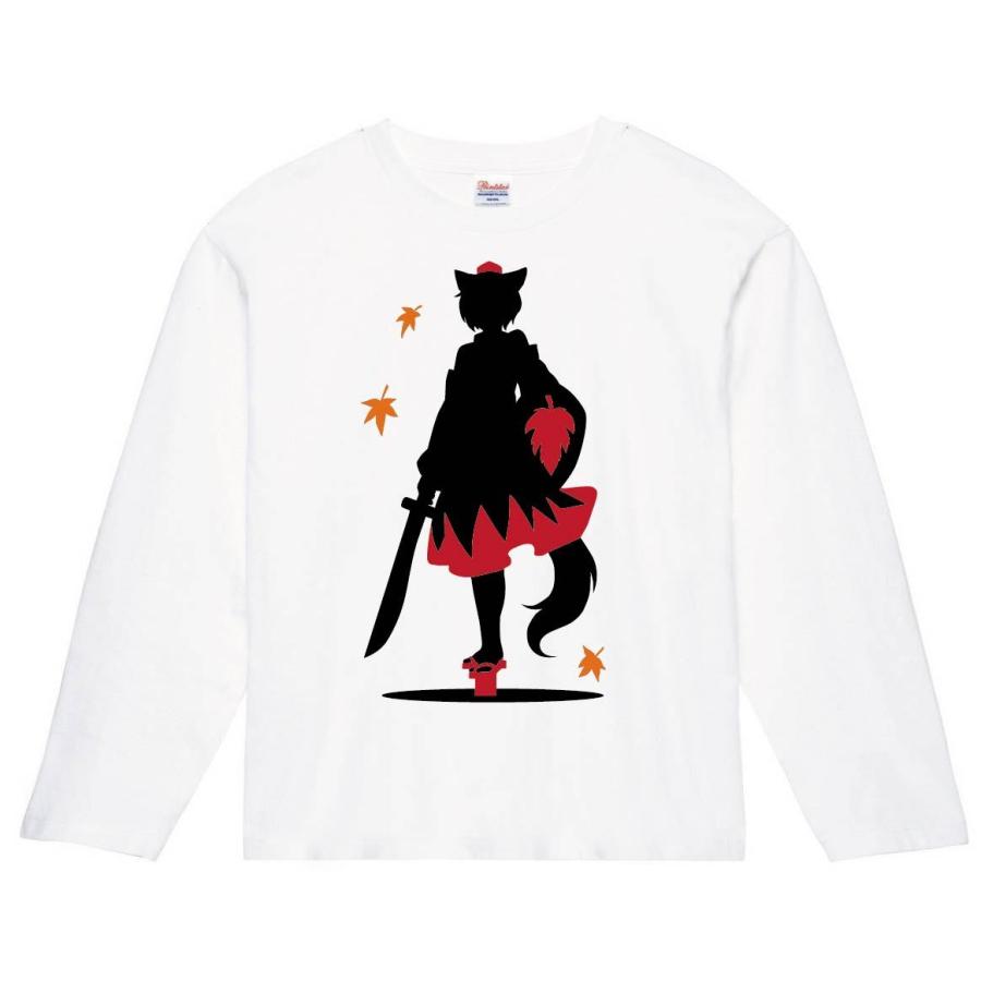 犬走 椛 東方 シルエット 影絵 イラスト カラー 長袖tシャツ Fi014nt サモエスキー 通販 Yahoo ショッピング