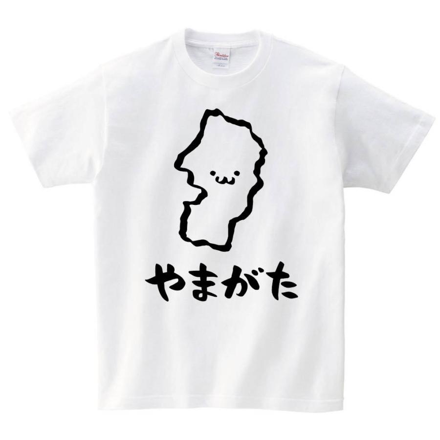やまがた 山形県 都道府県 地図 筆絵 イラスト 半袖tシャツ Jp006ht サモエスキー 通販 Yahoo ショッピング