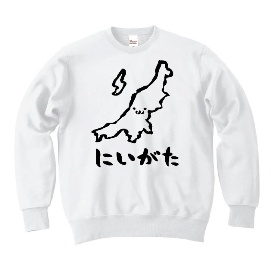 にいがた 新潟県 都道府県 地図 筆絵 イラスト トレーナー トレーナー カラー イエロー