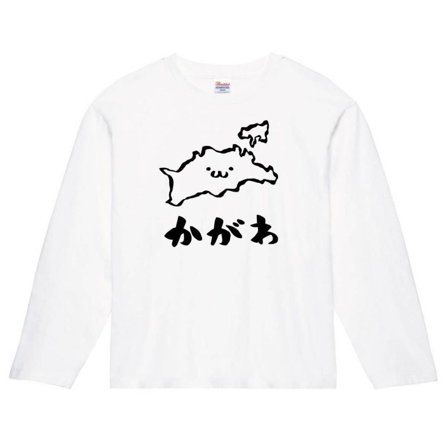 かがわ 香川県 都道府県 地図 筆絵 イラスト 長袖tシャツ Jp037nt サモエスキー 通販 Yahoo ショッピング